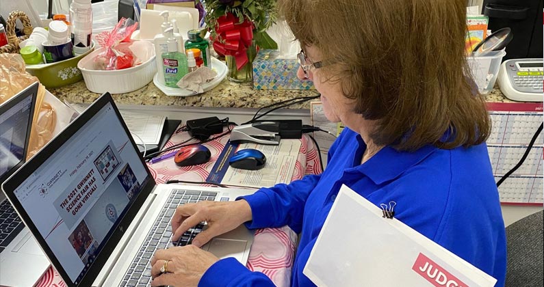 Faculty and staff from PCOM and PCOM Georgia judged science projects during the virtual Gwinnett Science Fair.