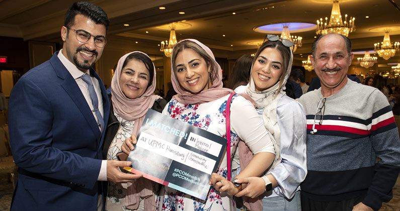 A PCOM DO student celebrates matching to an internal medicine residency program.